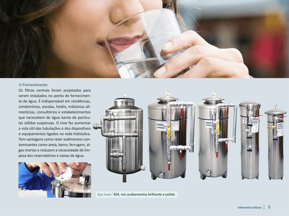 O inox na distribuição de água O inox na distribuição de água